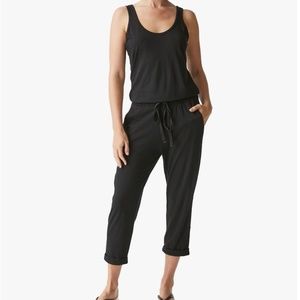 MICHAEL STARS Theo Tank Jumpsuit, Black, Size Large